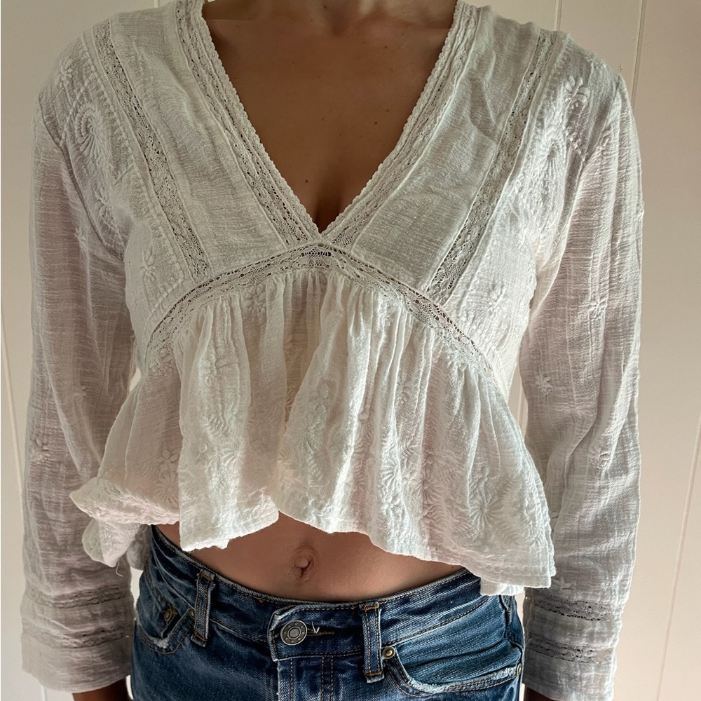 Urban Outfitters White Lace Tunic
